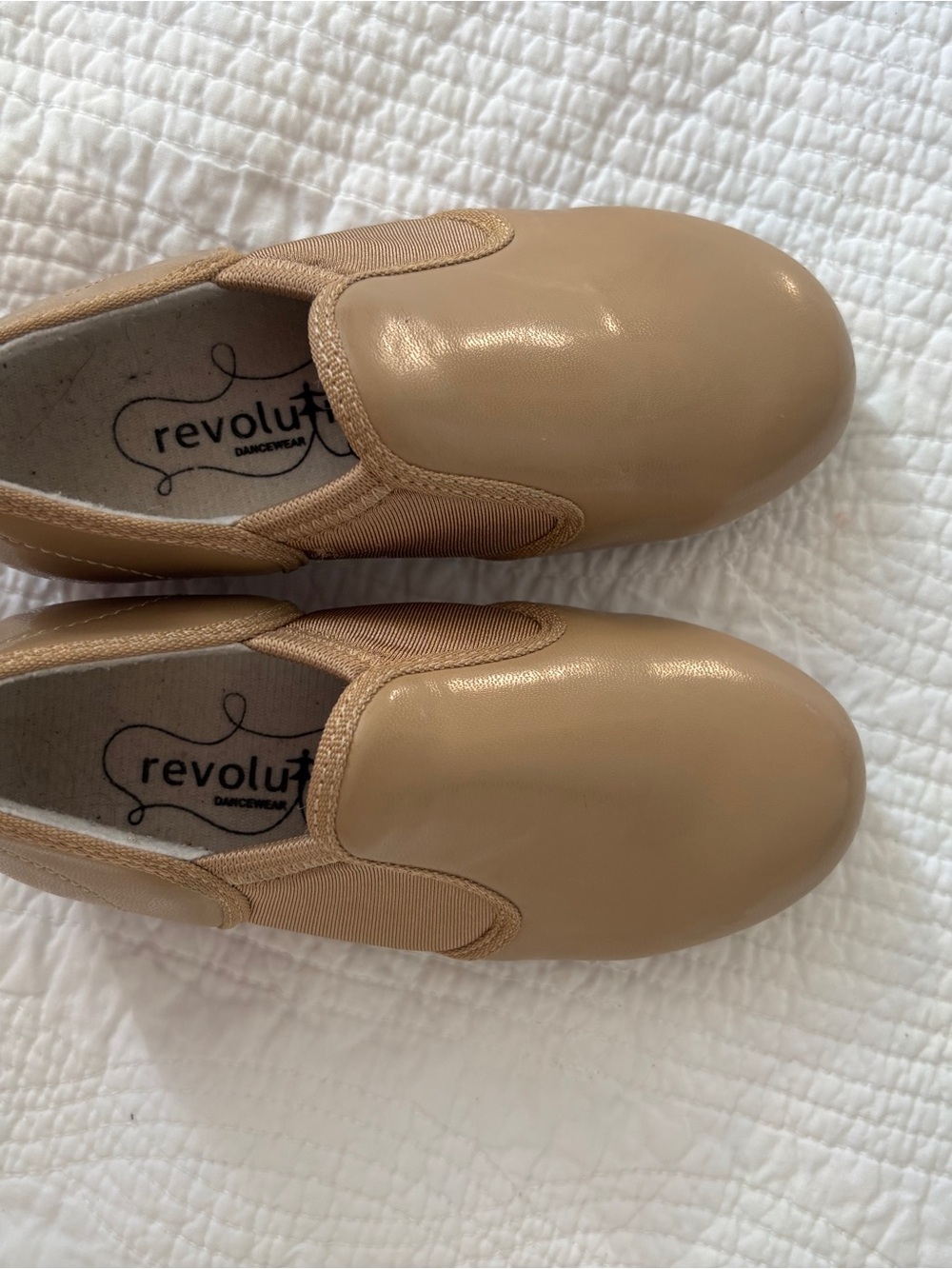 Revolution Kids Tan Slip-On Dance Shoes